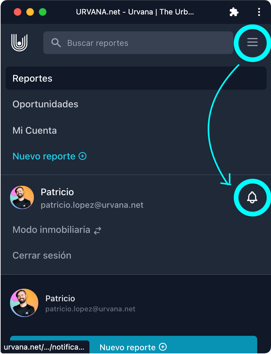 icono notificaciones de URVANA app